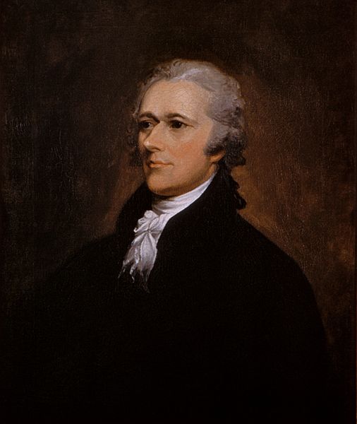 Alexander Hamilton, in a portrait by John Trumbull