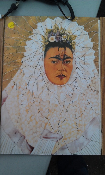 A closer view of the same Frida Kahlo self-portrait