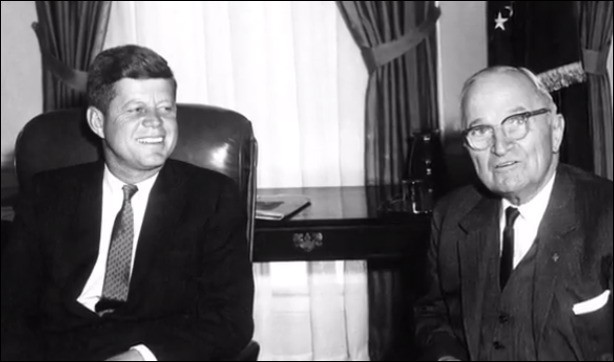 Kennedy with former president Harry S. Truman