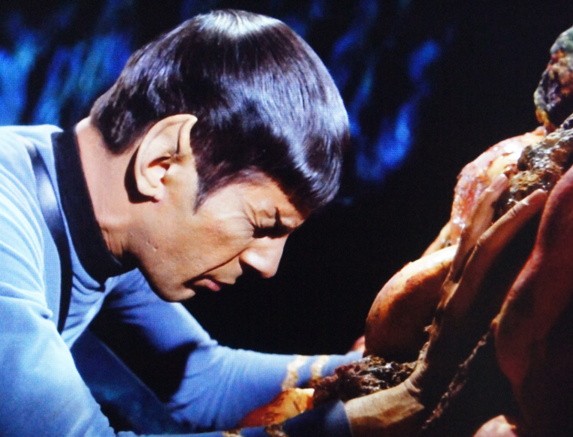 Spock mind-melds with the Horta