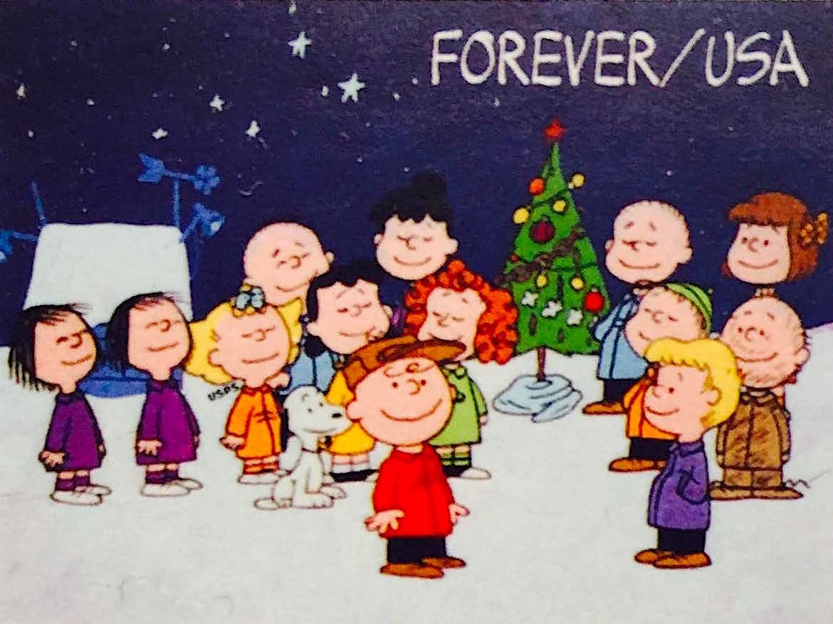 charlie brown christmas stamps a fond review who2 charlie brown christmas 50th
