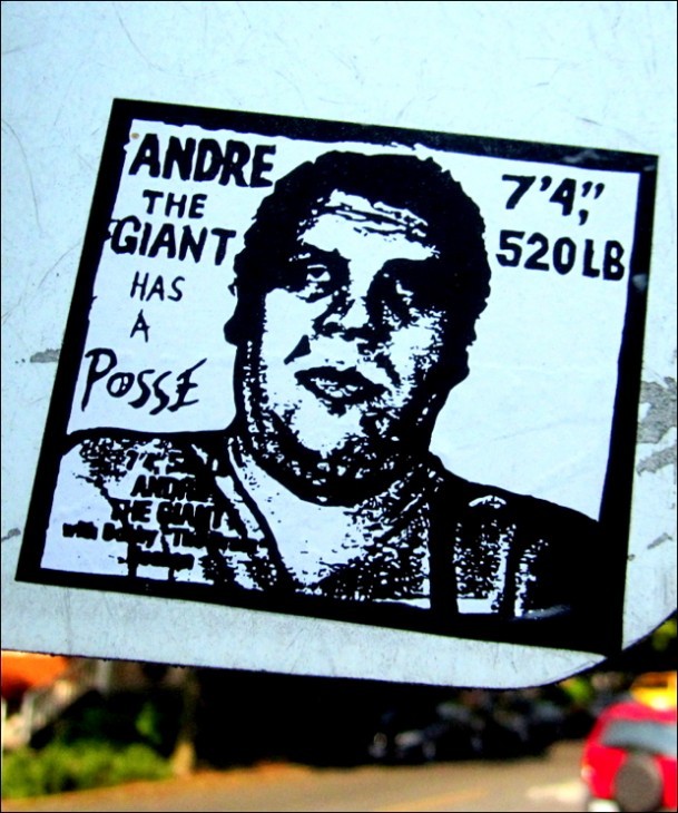 Sticker of Fairey's Andre the Giant 