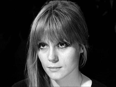 A photo of Francoise Dorleac in the 1960s, looking long-haired and intense