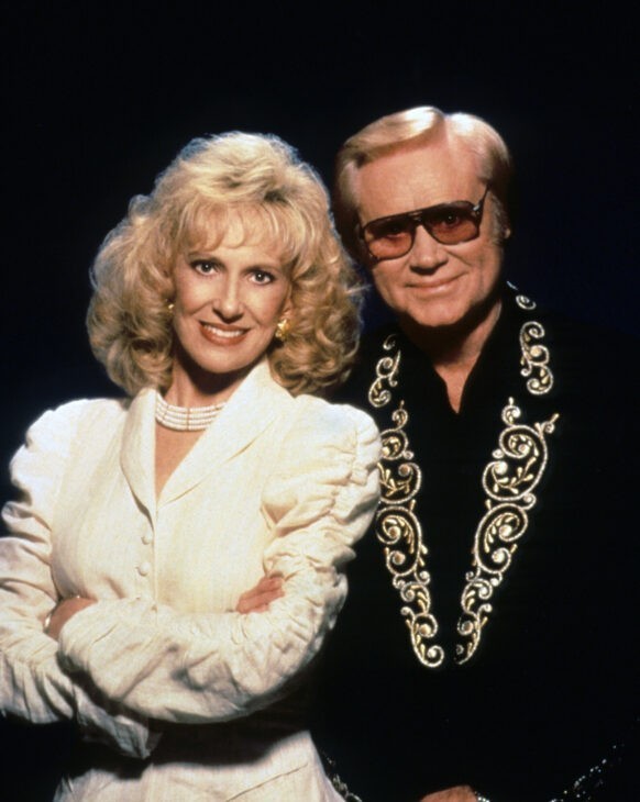 Tammy Wynette (left) and George Jones