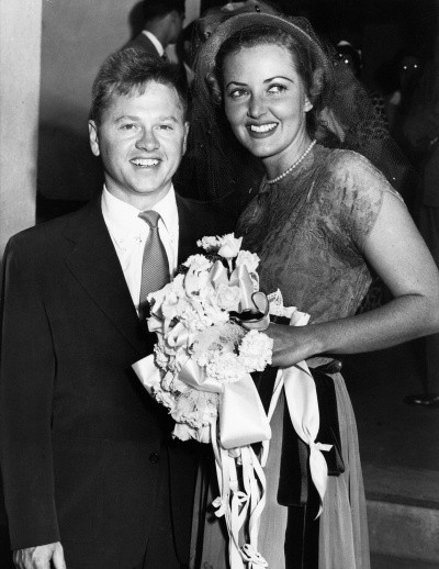 Mickey Rooney on his wedding day with wife #3, Martha Vickers