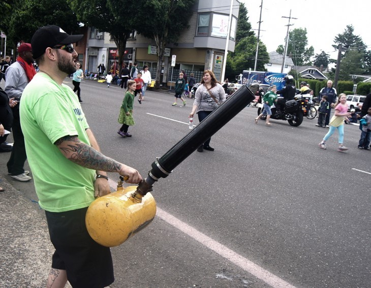 T-shirt cannons? Yes, there were tee-shirt cannons