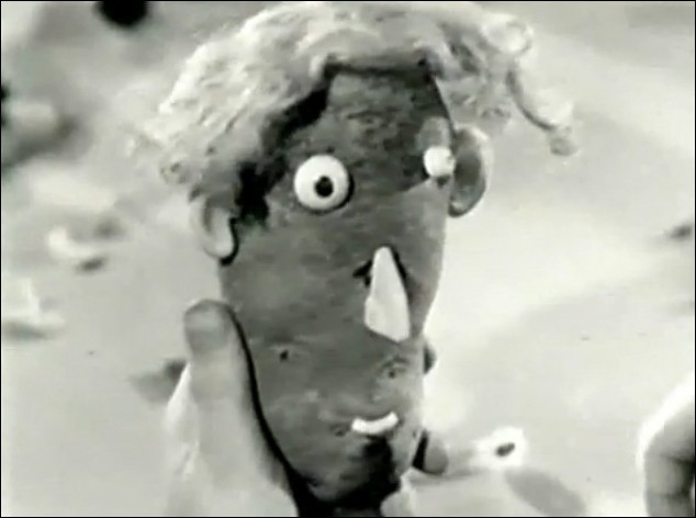 This is what the first Mr. Potato Head looked like on TV