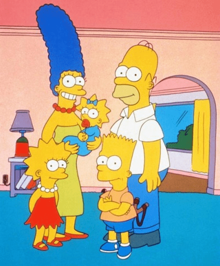 A cartoon image of the Simpsons