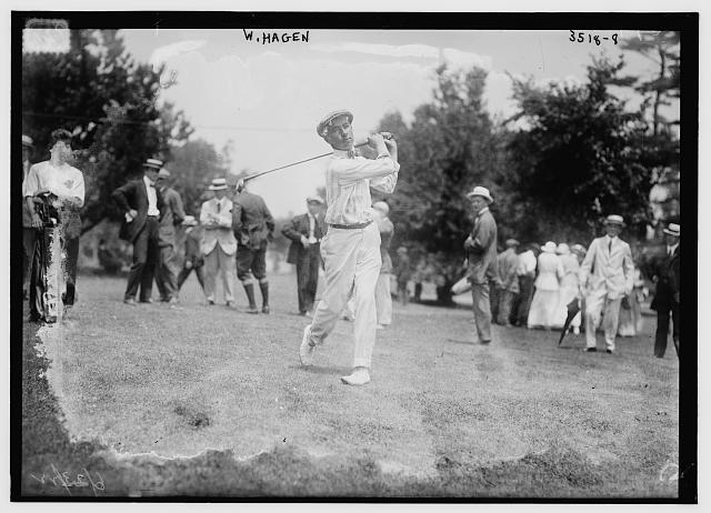 Walter Hagen, circa 1915. Photo: U.S. Library of Congress 